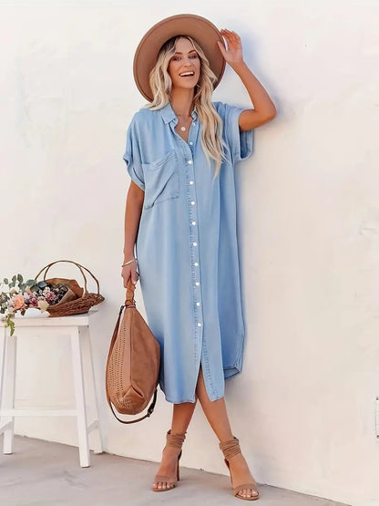 SAVANNAH | Pocketed Shirt Dress