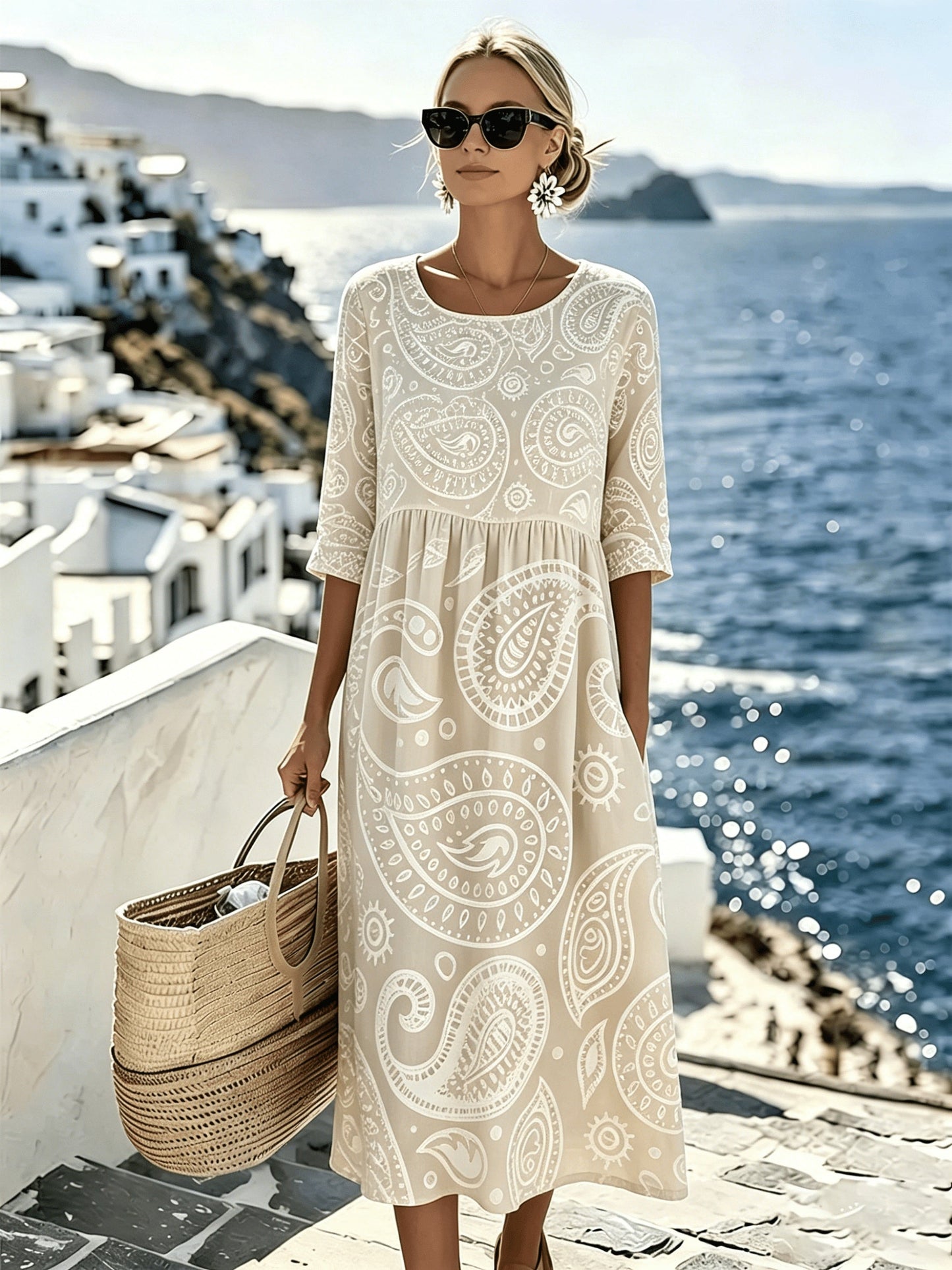 Amelie™ | Midi Dress Paisley Breeze