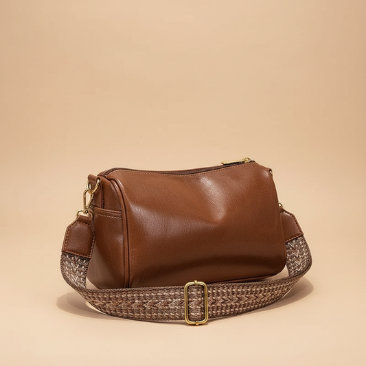 Stylish Vintage PU Leather Boston Handbag - Trendy Crossbody Design