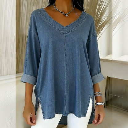 Lucy | Chic Denim Blouse