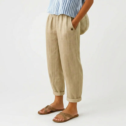 Stella | Classic Linen-Style Trousers
