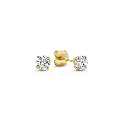 Sleek Gold Diamond Earring set