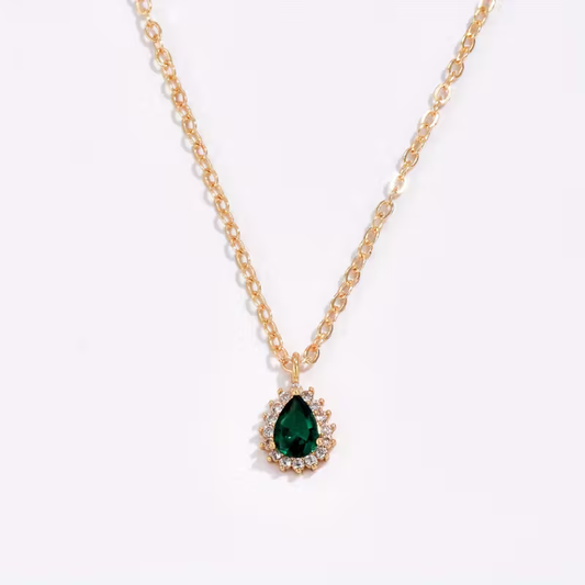 Emerald Flower Necklace