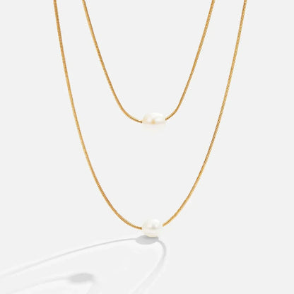 Sophisticated Layered Pearl Necklace