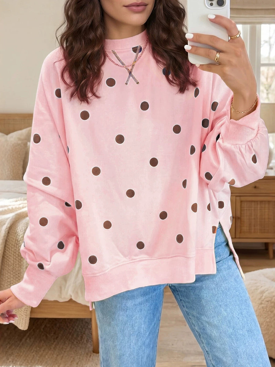 Arelia | Polka Dot Print Sweatshirt for Women