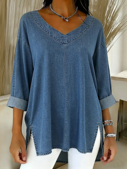 Lucy | Chic Denim Blouse