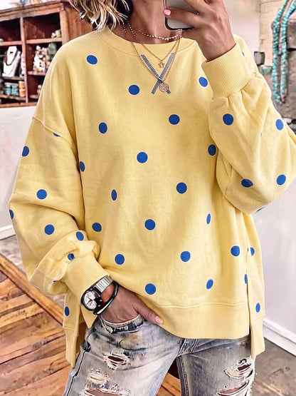 Arelia | Polka Dot Print Sweatshirt for Women