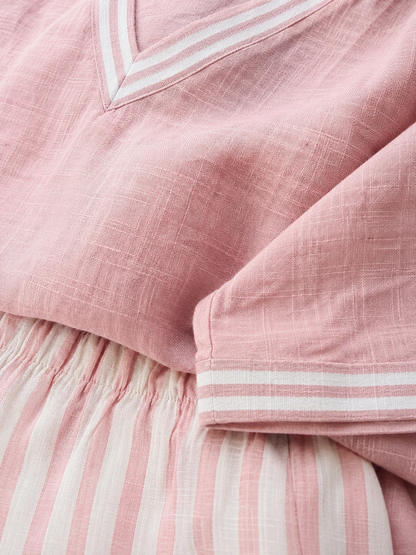 Amélia | Striped Linen Set