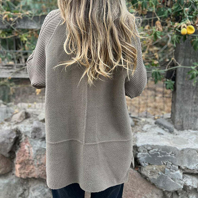 Isola | Knit Sleeve Double-Breasted Coat for Women