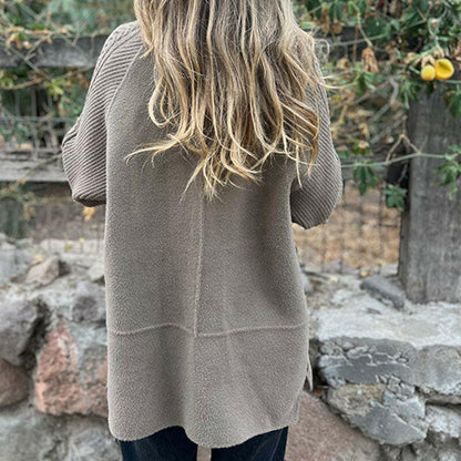 Isola | Knit Sleeve Double-Breasted Coat for Women