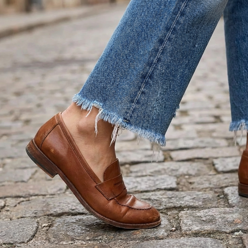 Joyce - Women's Retro Short Straight Leg Jeans