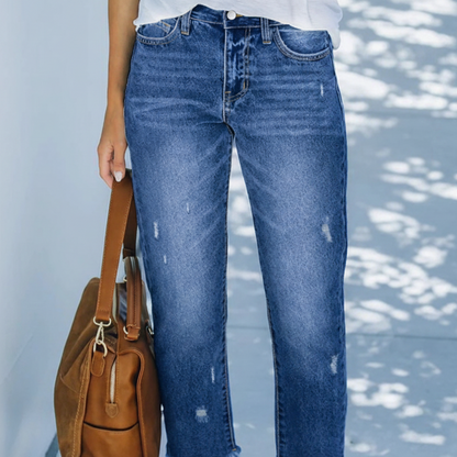 Joyce - Women's Retro Short Straight Leg Jeans