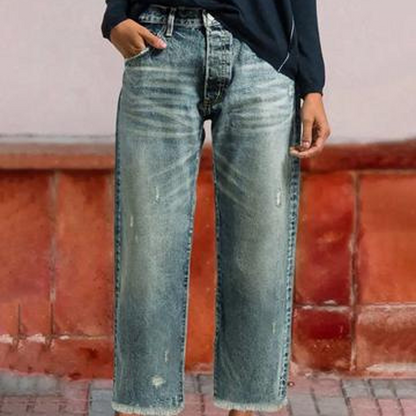 Joyce - Women's Retro Short Straight Leg Jeans
