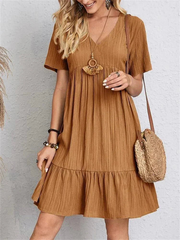 Aurelia Classic V-Neck Slim Shaping Dress