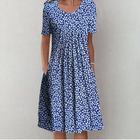 Blue with flowers